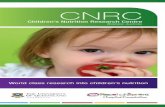 Why Nutrition Research is so important CNRC...Why Nutrition Research is so important Adequate and optimal nutrition is vital for growth, development and wellbeing in all children.