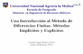 Una Introducción al Método de Diferencias Finitas. Métodos …eusebioingolb.weebly.com/uploads/2/5/2/4/2524387/sesion8... · 2018-10-02 · Una Introducción al Método de Diferencias