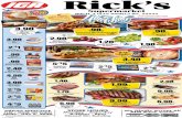 Rick’s · Ice Cream 2/$5 9 To 18-Ct., Selected Popsicle Frozen Pops.98 17.5 To 18-Oz., Selected Kraft BBQ Sauce 5/$5 12-Oz. Sugardale Hot Dogs 2/$5 15-Oz., Regular Or Bun Size Ball