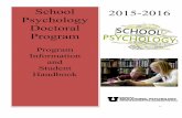 School 2015-2016 Psychology - University of Utahed-psych.utah.edu/.../sp-doc-handbook-2015-2106.pdfaccreditation standards. Annual changes are made by August 15th. Students entering