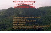 RE4Food Workshop KNUST-Kumasi 13-14 October …...• T4.1 Identify key stakeholders (e.g. farmers, food processers, energy suppliers, local government, financiers, educationalists,