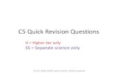 C1 Quick Revision Questions - WordPress.com · C5 Quick Revision Questions C5 for AQA GCSE examination 2018 onwards H = Higher tier only SS = Separate science only. Question 1 •Define