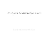 C1 Quick Revision Questions - WordPress.com · 2019-11-26 · C1 Quick Revision Questions C1 for AQA GCSE examination 2018 onwards . Question 1 •What is an element? .... of 50 C1