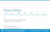 Energy Markets - Center on Global Energy Policyenergypolicy.columbia.edu/sites/default/files/2015... · • Executive Agencies use EIA data to track energy markets, and program performance,