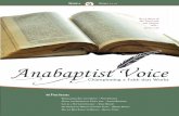 &KDPSLRQLQJD)DLWKWKDW:RUNV · design, layout, printing, subscriptions, and all financial matters. At present, Anabaptist Voice is choosing to be free of government regulations and
