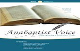 Championing a Faith that Works - Amazon Web Services · for design, layout, printing, subscriptions, and all financial matters. At present, Anabaptist Voice is choosing to be free