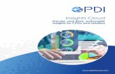 Insights-Cloud-Brochure | PDI Insights Cloud · Insights Cloud PDI Insights Cloud Applications Over $100B in receipt-level transaction data 100% T-LOG basket, time, customer, shipment,