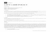 GIFT CARD POLICY - New York Institute of Technology · 2017-09-28 · GIFT CARD POLICY. Exhibits/Forms: Exhibit A - Authorization for the Purchase of Gift Cards. Exhibit B - Gift