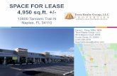 SPACE FOR LEASE 4,950 sq.ft. · 13800 Tamiami Trail N Naples, FL 34110 SPACE FOR LEASE 4,950 sq.ft. +/- David L. Perry, MBA, MPA Terra Realty Group, LLC 95 N Marion Court, #233