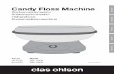 Candy Floss Machine - Clas OhlsonArt.no 18-4732ModelSBL-2806 44-2254SBL-2806 Please read the entire instruction manual before using the product and then save it for future reference.