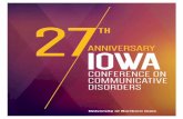 CONFERENCE ON COMMUNICATIVE DISORDERS Brochure 2018_2.pdfSTUTTER ACROSS THE LIFESPAN Glenn Weybright, MS, CCC-SLP, BCS-F (Break at 10:00am) IMPACT OF MEDICAL DIAGNOSIS ON DYSPHAGIA