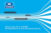 Please check the FORS website to ... · Benefits of becoming a FORS Associate: 1. The use of FORS Associate logo and unique ID: Associates are welcome to use the FORS logo on stationery,