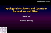 Topological Insulators and Quantum Anomalous Hall Effect...Topological Insulators (2005—present) Dark matter on desktop Wilczek, Nature 2009 Qi & Zhang, Science 2009 J. Moore, Nature
