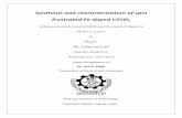 Synthesis and characterization of spin frustrated Fe doped ...ethesis.nitrkl.ac.in/5838/1/E-47.pdf · doped LiCrO 2” being submitted by Ms. AAKANKSHA SAHU in partial fulfilment