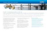 Citi Corporate Card · 2018-01-23 · Treasury and Trade Solutions The Citi Details Citi’s solutions are built on the foundation that a Commercial Card program must be easy for