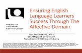 Ensuring English Language Learners Success Through The ... · teaching and learning paves the way to ensure the success of English Language Learners. •In addition to the cognitive