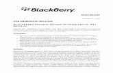 FOR IMMEDIATE RELEASE BLACKBERRY REPORTS SECOND …us.blackberry.com/.../2013/Q2FY14_Final_Filing.pdf · NEWS RELEASE September 27, 2013 FOR IMMEDIATE RELEASE BLACKBERRY REPORTS SECOND