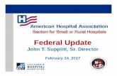 Supplitt ASK Rural Federal Update Calf · 2019-11-18 · CJR and Cardiac Bundles Comprehensive Care for Joint Replacement (CJR) Cardiac Bundle Payment Models • Acute care hospitals