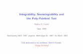 Integrability, Nonintegrability and the Poly-Painlev e TestIntegrability, Nonintegrability and the Poly-Painlev e Test Rodica D. Costin Sept. 2005 Nonlinearity 2003, 1997, preprint,