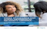 CIGNA STANDARDS AND GUIDELINES/MEDICAL NECESSITY … · 6 Acute Inpatient Mental Health Treatment for Adults Standards and Guidelines Medical Necessity – In considering coverage