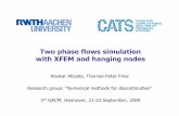 Two phase flows simulation with XFEM and hanging nodes · Alaskar Alizada Slide: 3 Motivation XFEM can capture jumps and kinks within elements by enriching the approximation space.
