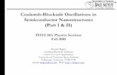 Coulomb-Blockade Oscillations in Semiconductor ...drajput.com/slideshare/downloads/coulomb_blockade.pdfCoulomb-blockade Oscillations: A manifestation of single-electron tunneling through