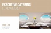 EXECUTIVE CATERING LUXEMBOURG · EXECUTIVE CATERING LUXEMBOURG PRICE LIST INFLIGHT CATERING COLLECTION 2020. All information in this list is subject to change - See list of allergens