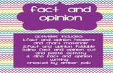Fact and opinion · Dino fact and opinion cut and paste activity 4. Dino fact and opinion Writing Created by amber polk. Fact and opinion Clues Use the headers to and clues to start