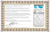 MASTERCRAFT® Doors - MANUFACTURER’S CERTIFICATION … · 2019-10-03 · CERTIFICATION STATEMENT Under penalties of perjury, I declare that I have examined this certification statement,