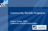 Community Benefit Programs - CHEAC...Community Benefit Programs and Activities Can Take Many Forms NFP hospitals also provide community benefit by helping patients who can’t afford