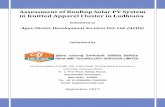 Assessment of Rooftop Solar PV System in Knitted Apparel ...indianclusters.org/pdf/Report of Assessment of... · implementation of rooftop solar PV projects. 1.2 Objectives of the