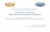 Citizens Charter National Priority Program Report 2017 Q4.pdf · and Daikundi provinces and delivered CASA-1000 training on forms for 45 field engineers of Nanhgarhar, Laghman, Baghlan