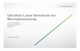 Ultrafast Laser Solutions for Microprocessing for PDF · 2015-12-10 · Telecom/Datacom operation Indium Phosphide (InP) Lithium Niobate (LiNbO 3) Silica/Silicon (SiO2/Si) Vertical