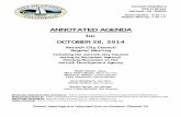 OCTOBER 28, 2014...Council Chambers 200 H Street Antioch, CA 94509 Closed Session – 6:30 P.M. Regular Meeting – 7:00 P.M. ANNOTATED AGENDA for OCTOBER 28, 2014 Antioch City Council