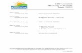 City Council Meeting Schedule June 2020...CITY COUNCIL REGULAR MEETING AGENDA June 16, 2020 at 6:30 p.m. City’s Website The City of Kennewick broadcasts City Council meetings on