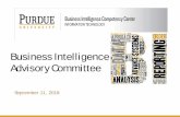 Business Intelligence Advisory Committee · 9/11/2018  · Financial Portfolio (Balance Sheet, Income Statement, Reconciliation Balance to Cash) MAJOR CHANGES TO FINACE DATA 8 The