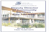 City of Stocktonstocktongov.com/files/Brochure_Dep_Dir_of_CS_-_City...March 5, 2015 FINAL FILING DATE S Unique Opportunity Stockton's stock is rising! Through the bankruptcy process,