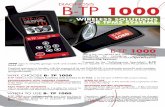 B-TP 1000 WHY CHOOSE b- TP 1000 WHEn tO uSE b- TP 1000 this is the new BRAIn BEE WIRELESS SCAntOOL, specifically for managing, qualifying and maintaining sensor valves on vehicle Tyre