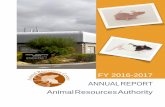 ANNUAL REPORT Animal Resources Authority€¦ · Animal Resources Authority Annual Report FY 2016-2017 5 Enabling Legislation: The ARA was established as a Statutory Authority under