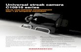 Universal streak camera C10910 series · 2 Power supply UV to near-infrared wavelengths Input optics A1976-01 Spectrograph f=300 mm C11119-04 Spectrograph mount table A11350-84 Input