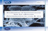 Evaluation of immunoassay kits for aflatoxin determination ... · important that the performance of these immunochemical techniques should, when possible, be evaluated against established