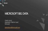 Microsoft Big Data TDM Deck - d2sr9p9v571tfz.cloudfront.net · Apache Hadoop HDInsight built on Hortonworks Data Platform . POWER OF COMBINING THE WORLDS DATA Value. INSIGHTS ON ANY