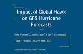 Impact of Global Hawk - OFCM · Impact of Global Hawk on GFS Hurricane Forecasts . Kate Howard. ¹, J ason Sippel. ², Vijay Tallapragada. TCORF 71st IHC - M ar c h 14th , 2017 .