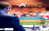 A3ADVOCACY: ACCESS IN ACTION · Fortunately, NICE offers a lot of support to patient groups, with on-line guidance, training and dedicated officers NICE Public Involvement Factsheet