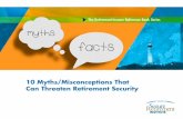 Ten Myths/Misconceptions That Can Threaten …Myths and misconceptions get in the way of planning well for a secure retirement. Some of the myths are quite dangerous. Take for example,