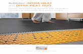 and DITRA-HEAT-DUO...6 Only 1/4" (5.5 mm)-thick, DITRA-HEAT provides the thinnest possible assembly without sacrificing performance. Schluter®-DITRA-HEAT-DUO Schluter®-DITRA-HEAT
