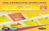 HSE APPROVED TEMPLATES · 2020-04-30 · HSE APPROVED TEMPLATES Available as Posters or Vinyls in various sizes NO MINIMUM ORDER QTY AR FÁIL IN GAEILGE WHO IS AT RISK SYMPTOMS STAY
