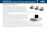 Application Note VR Series Panel Potentiometerstoasters, waffle irons, electric griddles, juicers, food processors, food steamers, countertop beverage refrigerators, irons, sewing