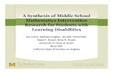 A Synthesis of Middle School Mathematics Intervention ...€¦ · Mathematics Intervention Research for Students with Learning Disabilities Sun A Kim, Kathleen Hughes, Jennifer Porterfield,