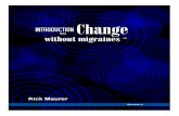 Change 101 LRG FONT · Introduction to Change Without Migraines™ 5 So even though we might say – and believe – that we are 100 percent behind a major change, when the going